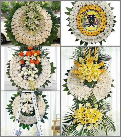 四川成都彭州市隆丰镇西北村花圈速递